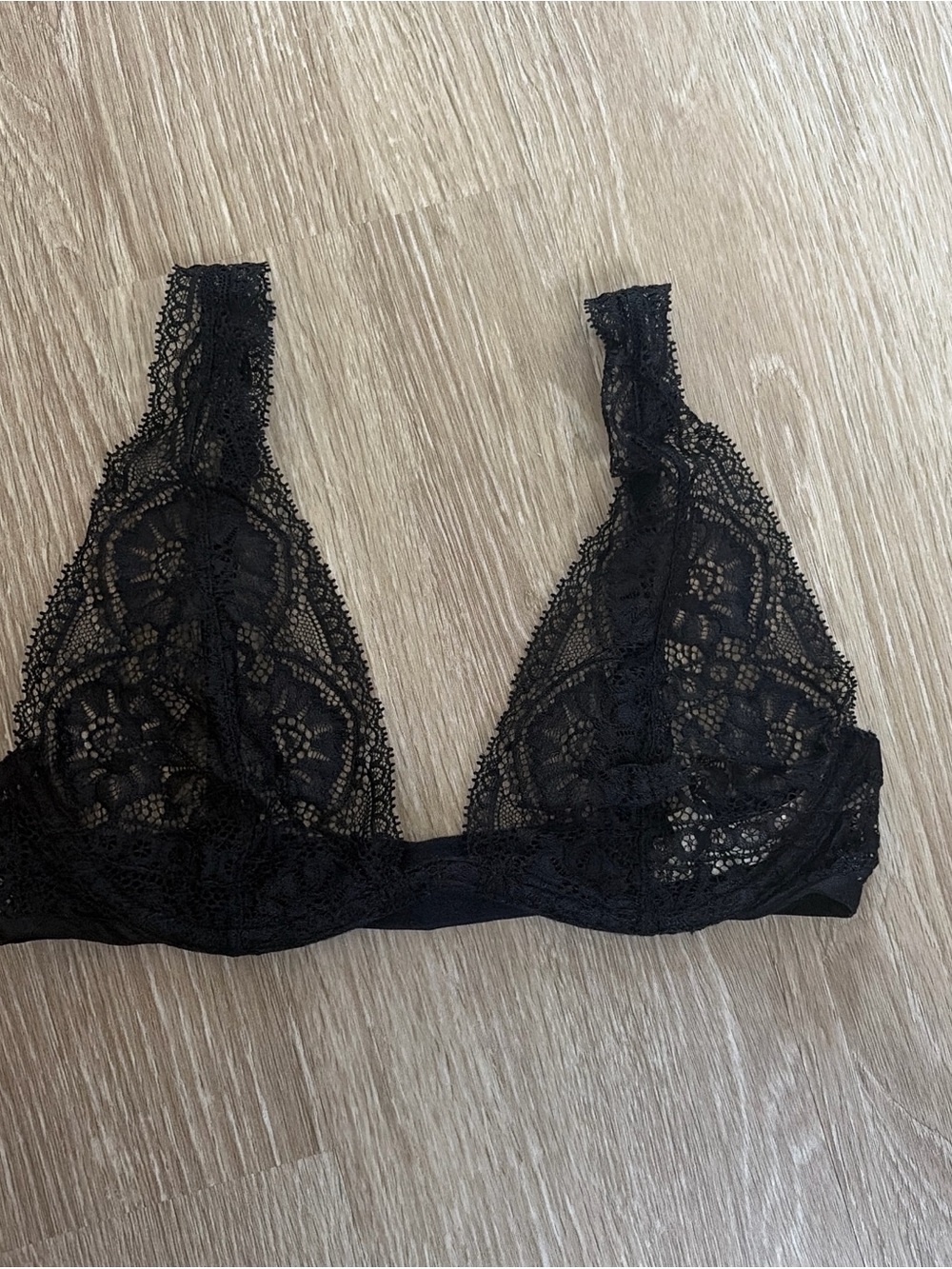 Free People Black Lace Bralette